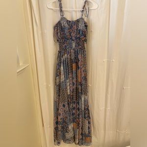 VICI XS Patchwork Print Maxi Dress